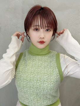 ロンドエニカ 大宮(Lond enika) クールショート/ピンクベージュ/カーテンバング/顔周りカット