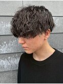 MEN’S HAIR/フェザーパーマ/刈り上げセンターパート/群馬高崎