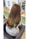 ブリーチなしWカラー×ハニーベージュ×最高峰ケア