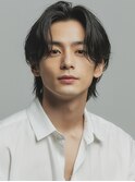 韓国フェザーパーマニュアンスパーマセンターパートミディアム