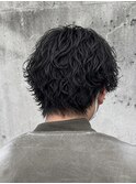 ウルフ×波巻きパーマ