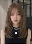 バタフライカットラベンダーカラーショートレイヤーくびれヘア◎