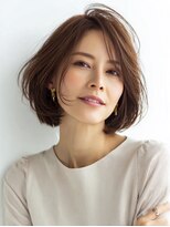 ハーツ 青山表参道店(Heart's) 白髪ぼかし脱白髪染め似合わせショートボブ40代50代60代