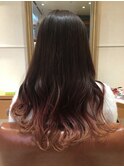 パールピンクグレージュ×グラデーションカラー