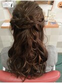 華やかハーフアップ