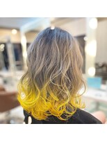 トモズヘアデザイン(Tomo's Hair Design)&nbsp;【tomos】グラデーションカラー毛先イエロー