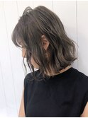 アッシュグレージュ_オリーブカラーハイライトカラー_ba241531