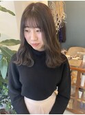 ブリーチなしラベンダーアッシュに毛先はぱつっとカット♪