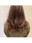 ミルクティグレージュ大人かわいい無造作ゆるふわロング