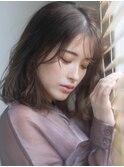 【emu井上信洋】抜け感ウェーブと暗髪ツヤベージュミディアム