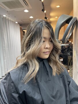 ラフ(LAFF) #黒髪#ボブルフ#ネビージュ#小顔#ワンレン