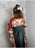 卒業式ヘアセット着付け20代30代40代¥13750