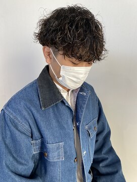 ヒビヲ(HIBIO) 波巻きスパイラルパーマメンズパーマメンズマッシュメンズヘア