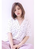 ことりベージュローライト大人かわいい小顔スリークボブ大人ボブ