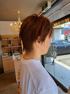 ヘアヌーダ ショートボブ、髪質改善、白髪ぼかし、キッズカット、カット