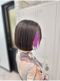 ミニボブ×インナーカラー