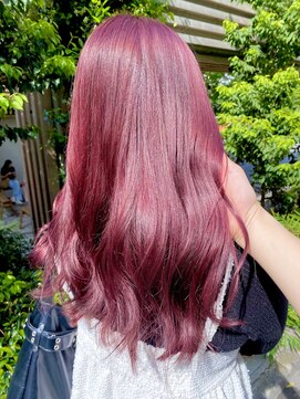 レーベン(LEBEN) ◎ブリーチありのワインレッドカラー◎