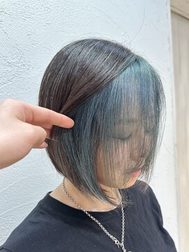 プライズ 成増店(prize) フェイスフレーミングブルーターコイズブルーダブルカラー成増