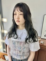 ヘアー アイス 御器所本店(HAIR ICI)&nbsp;ブリーチなし柔らかブリーチなしオリーブベージュくすみカラー