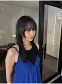 韓国風レイヤーカット◎秋色暖色カラーくびれヘア小顔20代