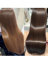 自然な縮毛矯正・ストレートスタイル