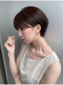 前髪あり耳掛け丸みボブコンパクトショート20代30代40代50代