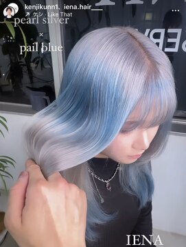 イエナ 渋谷(IENA) デザインカラーケアブリーチダブルカラー水色カラーペールブルー