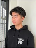 ツーブロックショート