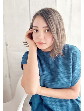 【月1メンテ】白髪染めリタッチでも透明感カラー」