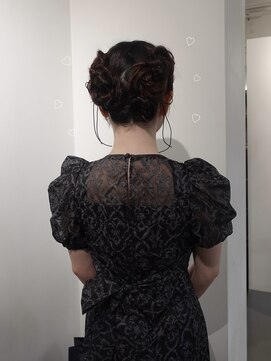 着物ヘアセット成人式ヘアセット2次会ツインアレンジ表参道