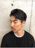 大人の刈り上げニュアンスパーマオールバックスタイル[下北沢]