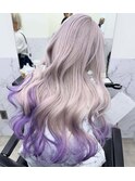 ラベンダーグレージュ/シルバーカラー/ハイトーンカラー
