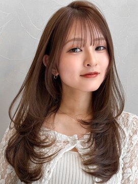 アグノス 青山(Agnos) デジタルパーマ斜めバングシースルーバングナチュラルカール