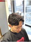 浦安/メンズ/フェザー/ニュアンスパーマ/刈り上げセンターパート