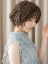カバーヘアアンドスパ ブリス 浦和(COVER HAIR&SPA bliss)&nbsp;オリーブベージュひし形ナチュラルショートボブ20代30代W浦和