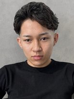 ソウル 福山駅前店(SOUL.)&nbsp;アップバング メンズパーマ ナチュラルパーマ ツーブロック