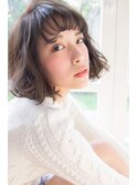 【Lilou】小顔大人可愛いサイドシルエットシフォンボブ☆