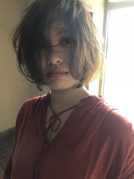 グリーン(green) ボブxパーマxショート