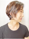 【morio 原宿】30代40代50代パーマヘア　ショートボブ