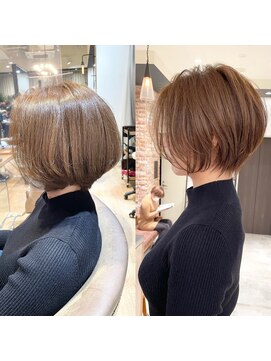 バンプ ギンザ(BUMP GINZA) 《30代40代》白髪ぼかしハイライト×前下がりボブ【聖】