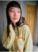 【utuwa】ぱっつんロング　ツヤ髪　オン眉前髪