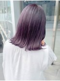 パープル×グレージュカラー