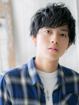 モッズヘア メン 南越谷南口店(mod's hair men) セミウエットくせ毛風な束感こなれ前髪パーママッシュT南越谷