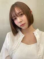 ロンドルーチェ 心斎橋(Lond luce)&nbsp;ダークアッシュ/ミディアムレイヤーカット［髪質改善/縮毛矯正］