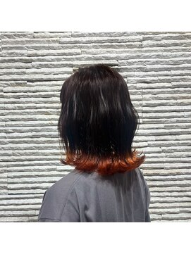 ビス リアン 川口店(Vis lien) グラデーションカラー／裾カラー／オレンジ／オレンジブラウン