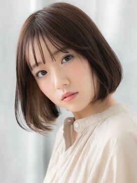 ドクターズサロン LAB 小山店 アースカラーのツヤ髪ぱっつんピュアボブi小山20代30代40代