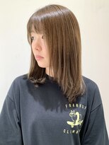 フォーク FOLK&nbsp;【FOLK】赤みなし透明感グレージュ☆似合わせ内巻きセミディ♪