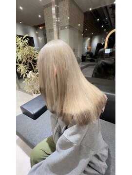 サロンドミルク 新百合ヶ丘店(salon de MiLK) ミルクティーベージュグレージュハイトーンダブルカラーインナー