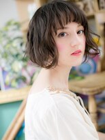 カバーヘア ブリス 北浦和(COVER HAIR bliss)&nbsp;透け感インナーカラーオン眉くせ毛風ボブh3北浦和20代30代40代