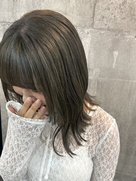 リティアンドビューティースタジオモッズシブヤ(LITTY&beauty studio M.O.D shibuya) #オリーブカラー#ブリーチ#透明感カラー
